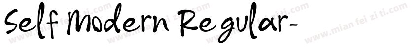 Self Modern Regular字体转换